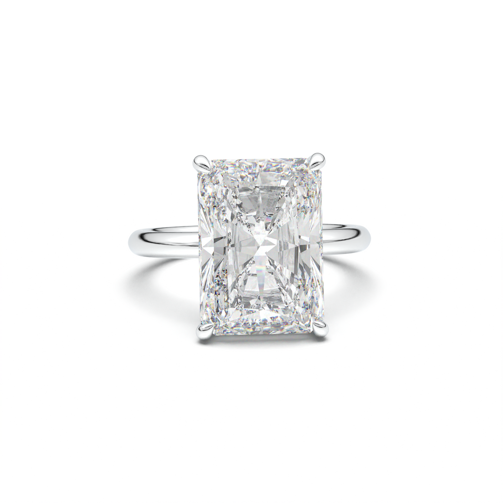 Radiant Solitaire Horseshoe Setting Engagement Ring