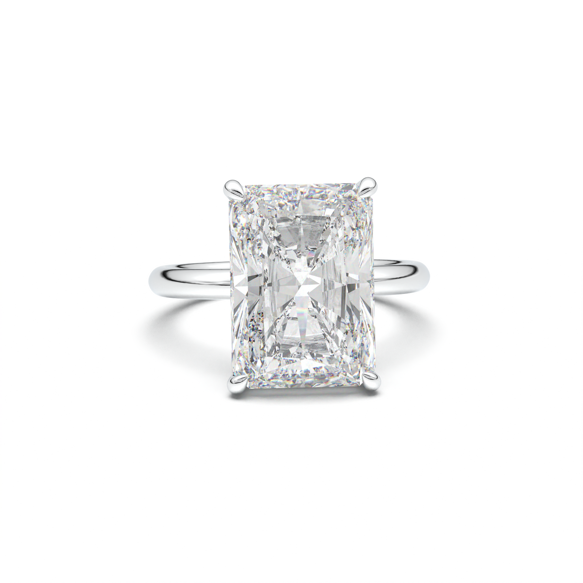 Radiant Solitaire Horseshoe Setting Engagement Ring