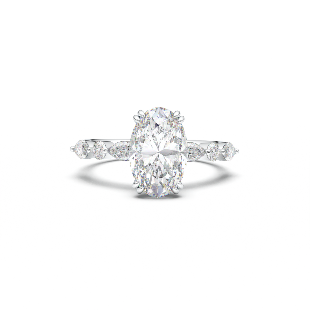 Oval Mixed-Shape Engagement Ring