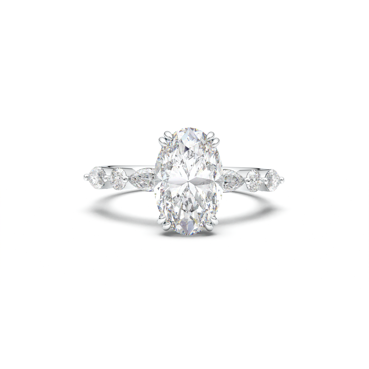 Oval Mixed-Shape Engagement Ring