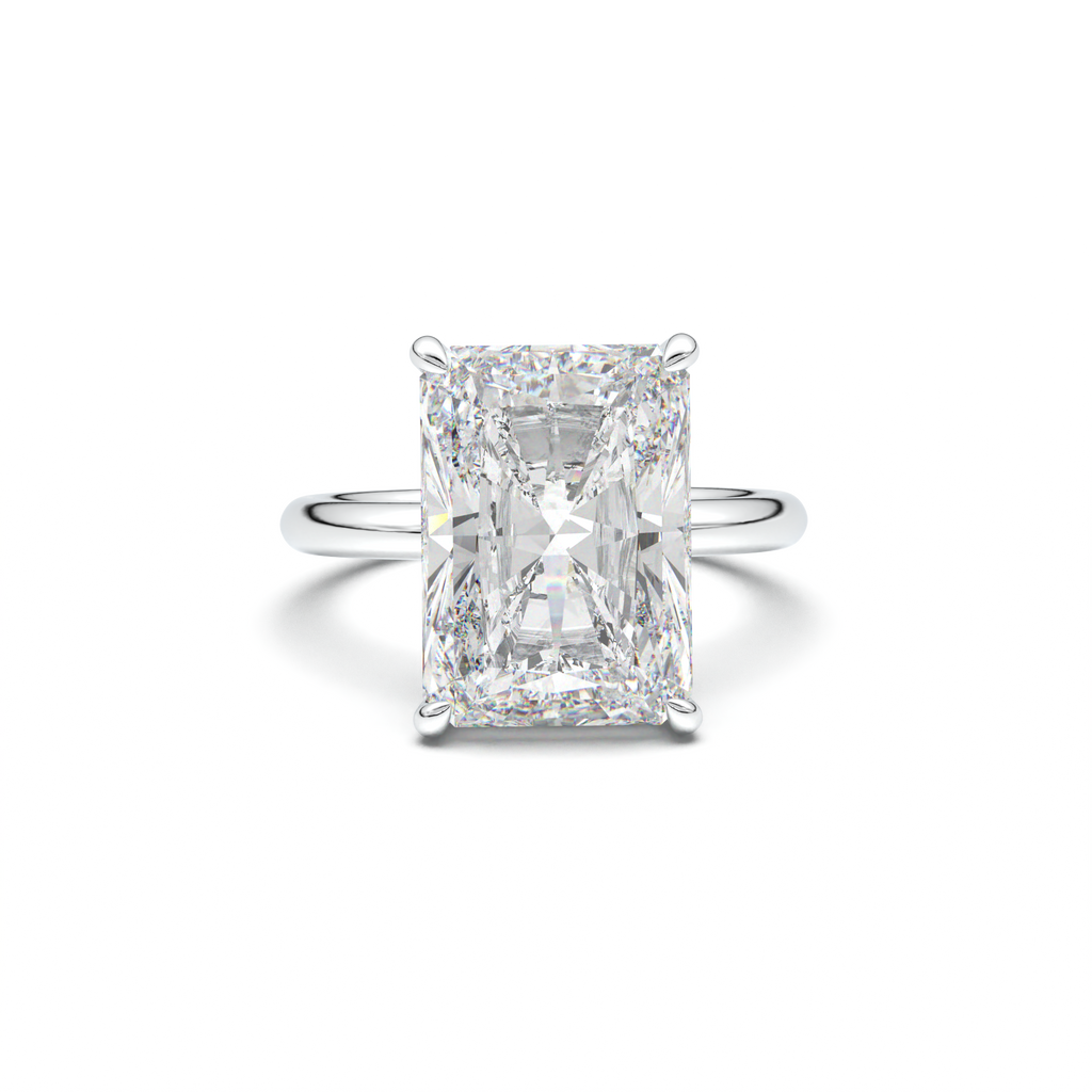 Radiant Solitaire Horseshoe Setting Engagement Ring
