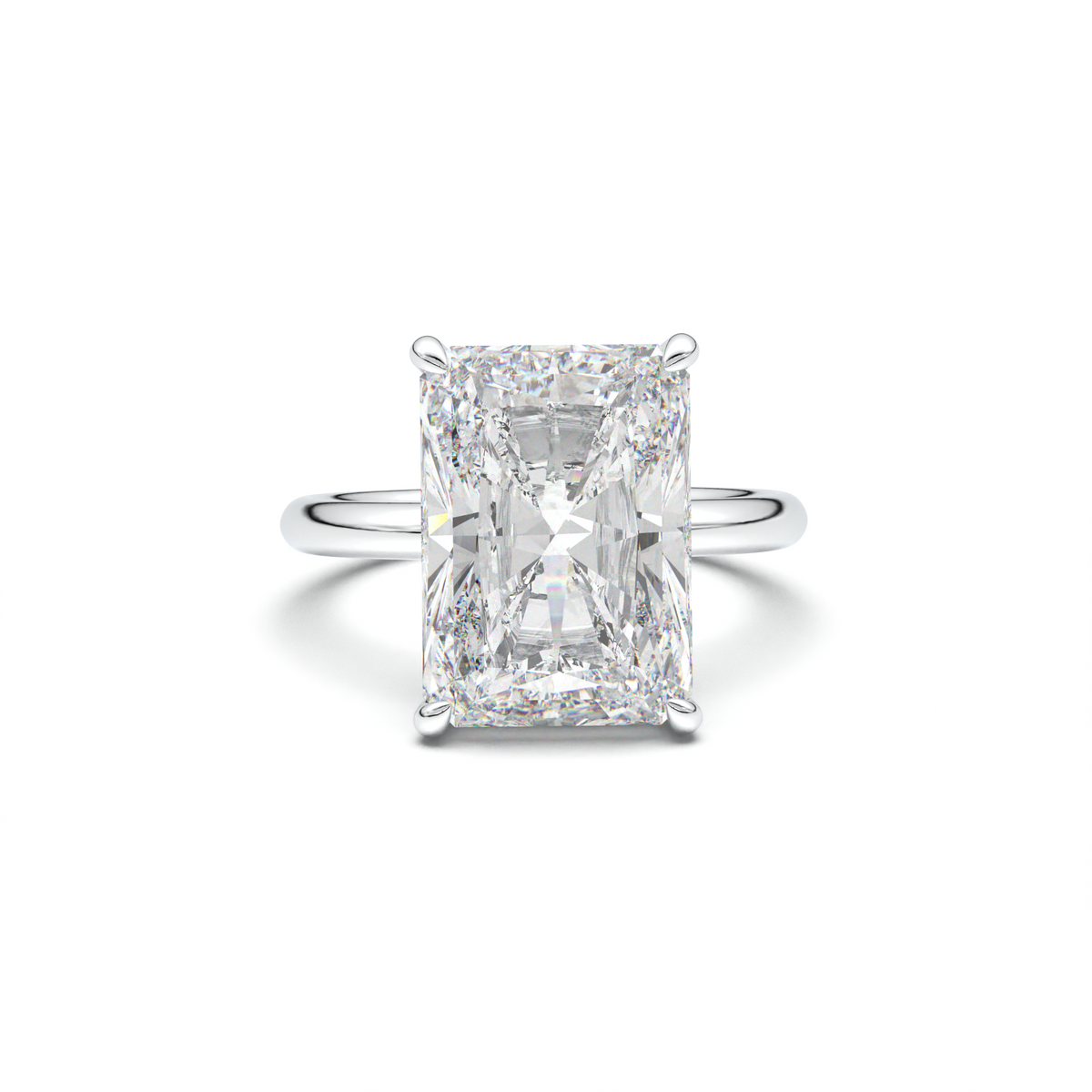 Radiant Solitaire Horseshoe Setting Engagement Ring