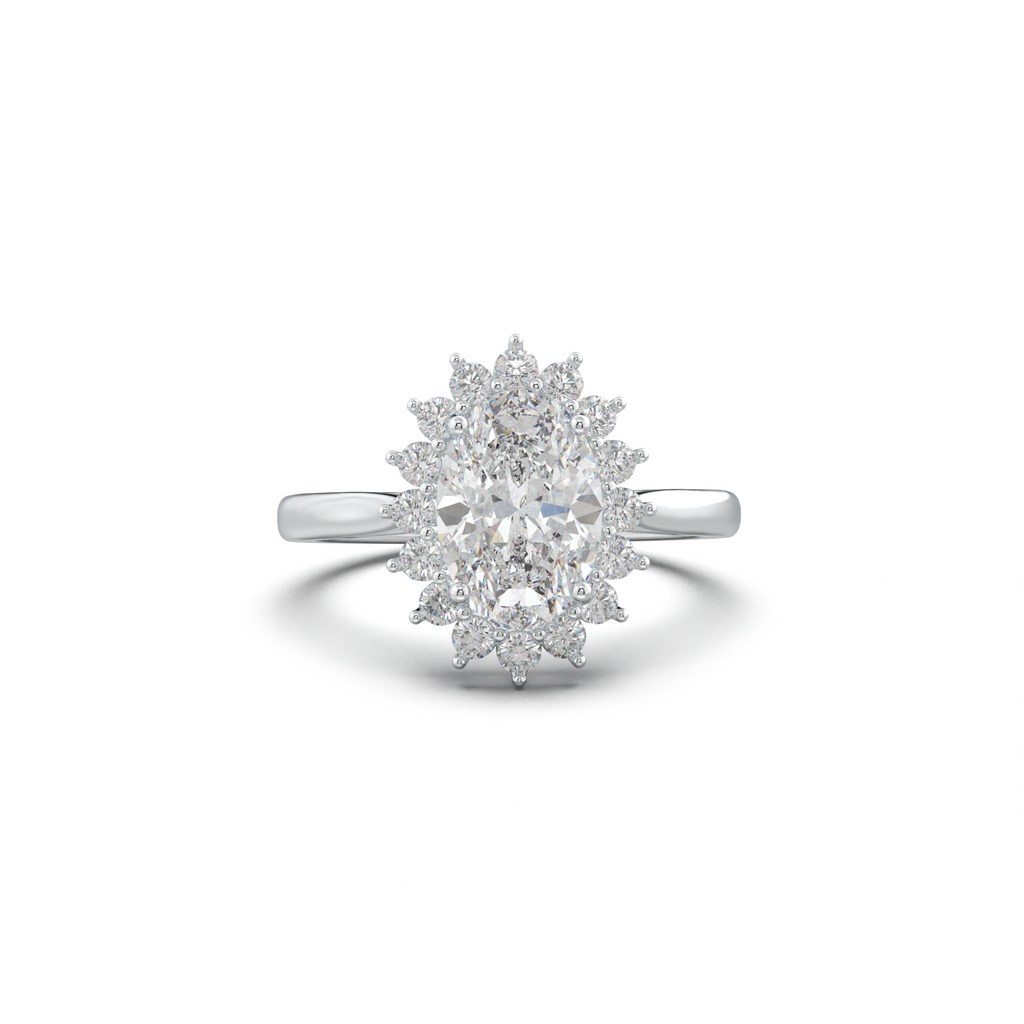 Oval Halo Engagement Ring
