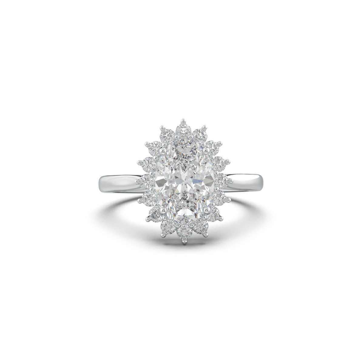 Oval Halo Engagement Ring