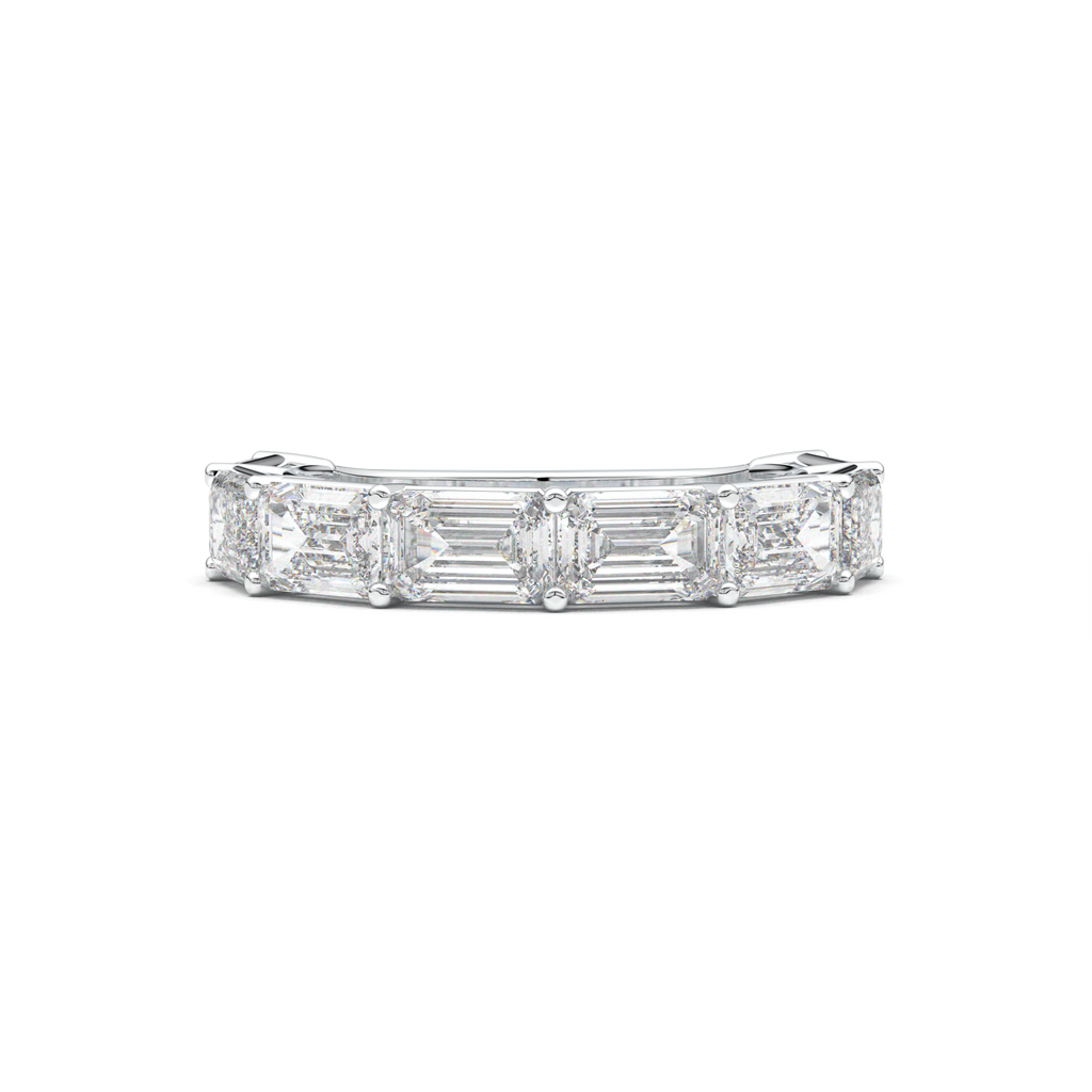 Emerald-Cut Six-Stone Wedding Band