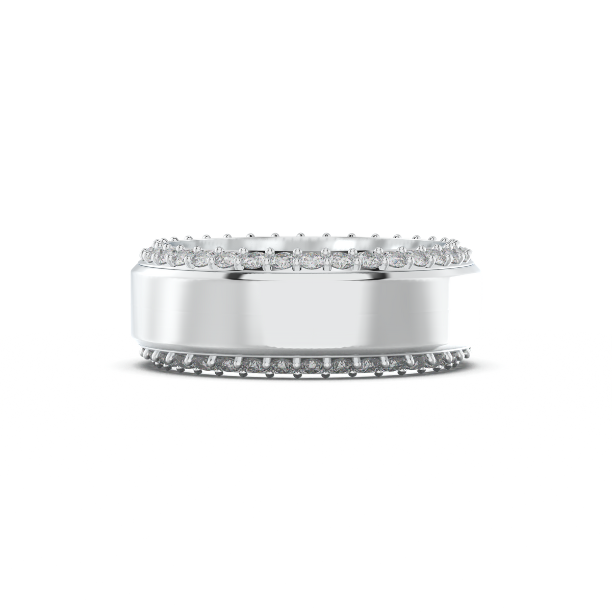 Double Pavé Edge Men's Band