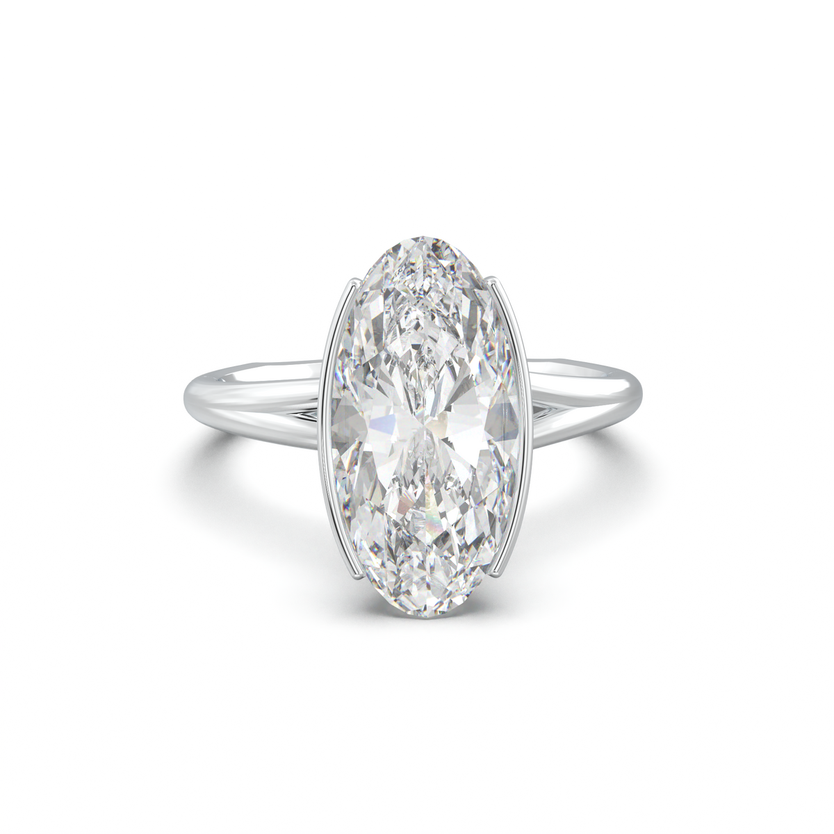 Moval Halo Pavé Engagement Ring