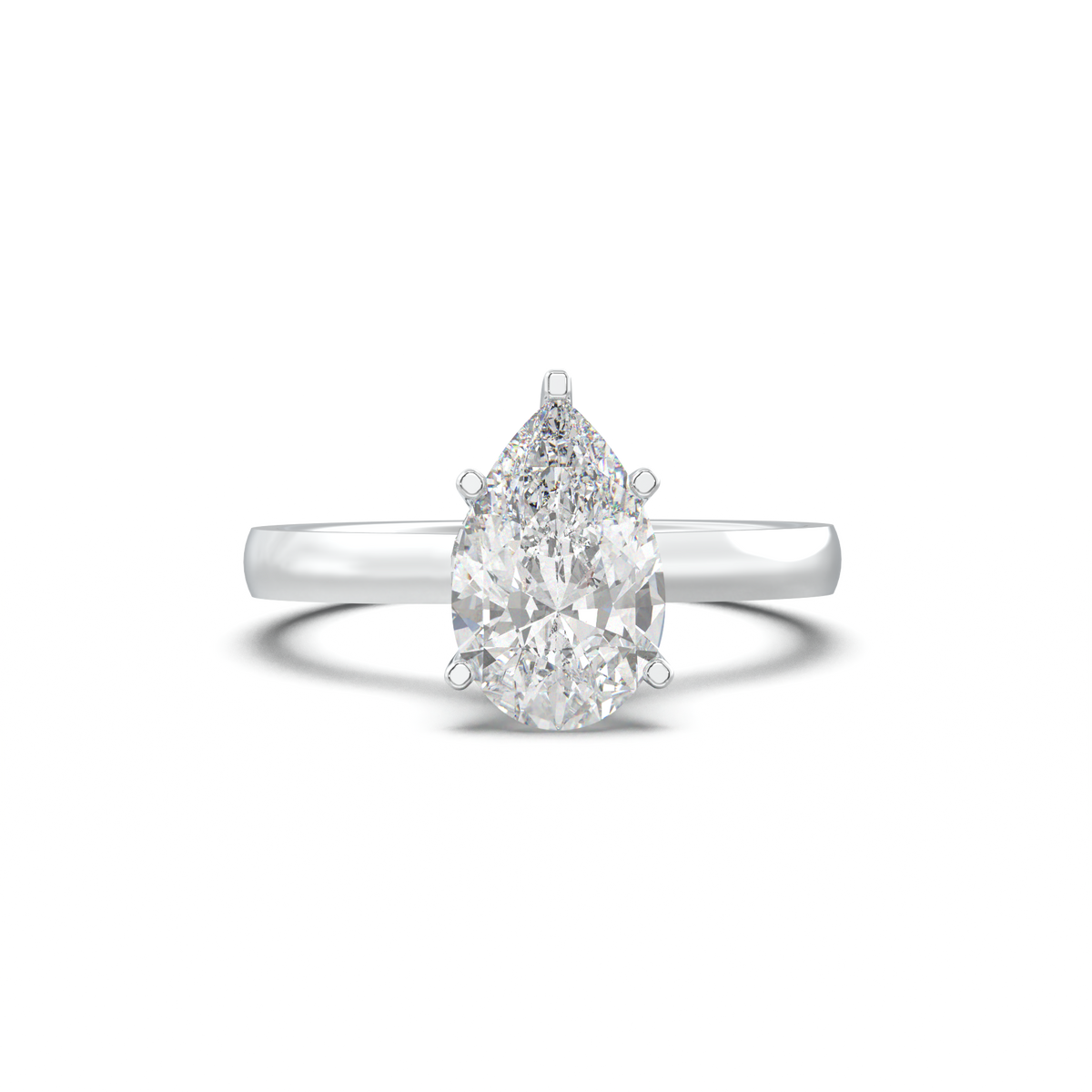 Round Hidden Halo Engagement Ring