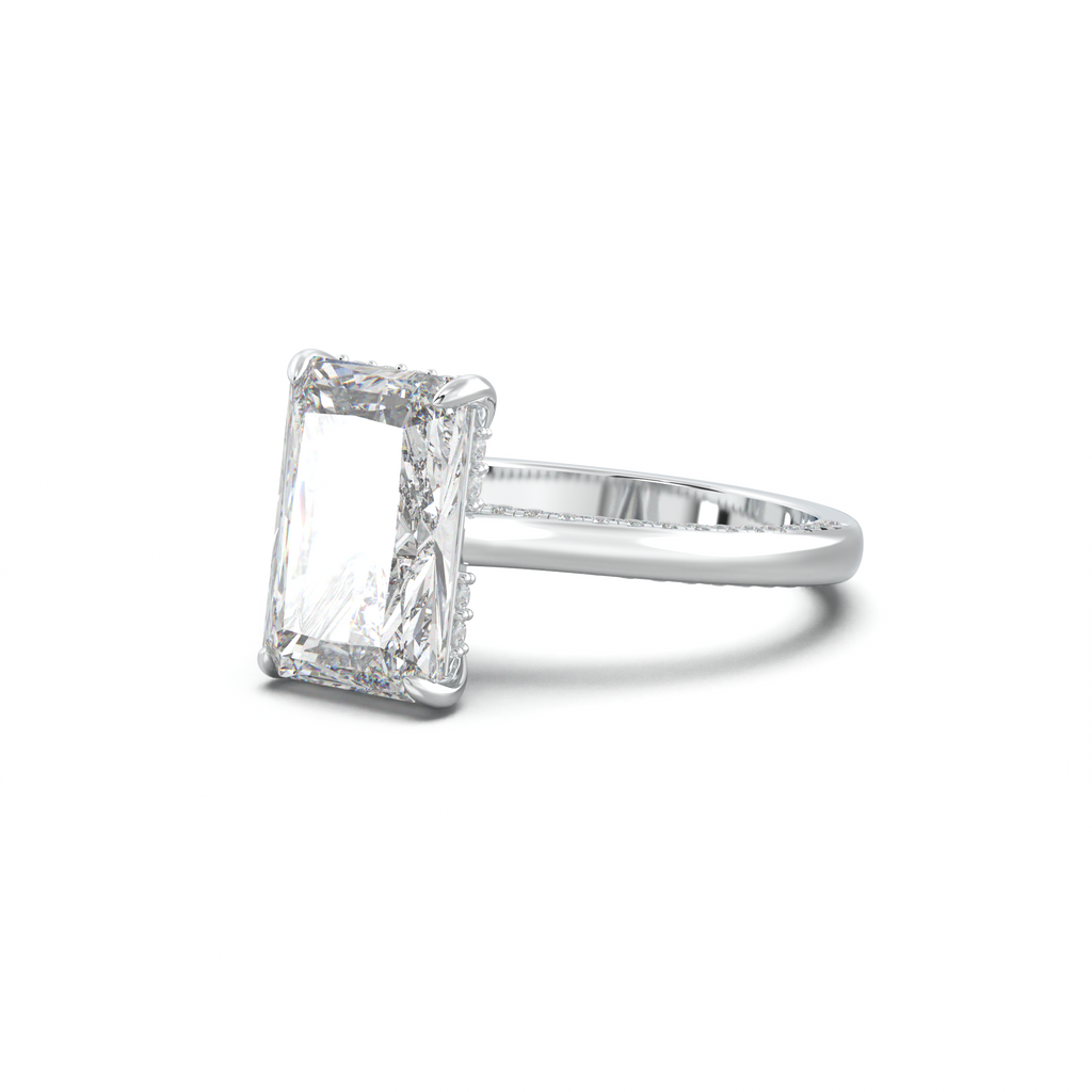 Radiant Pavé Hidden Halo Engagement Ring