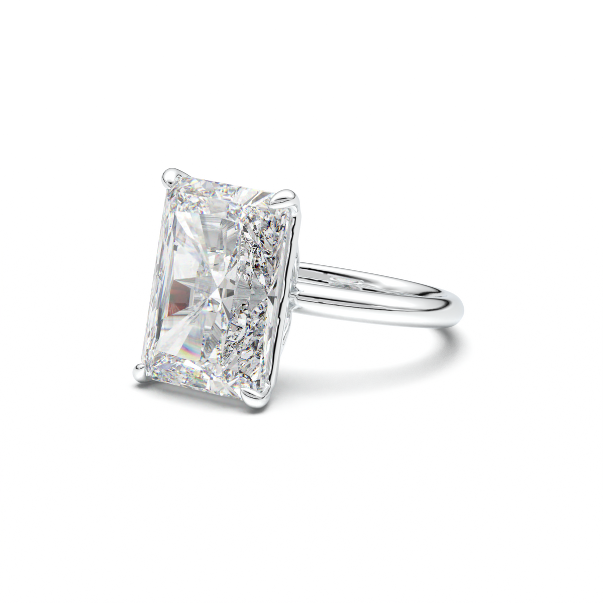 Radiant Solitaire Horseshoe Setting Engagement Ring