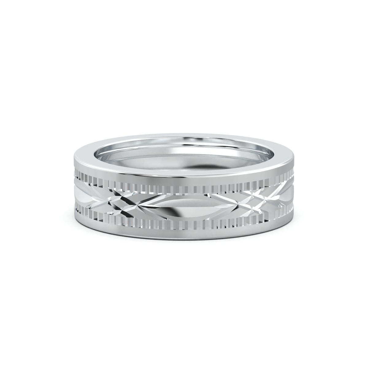 Engraved Geometric Men's Band