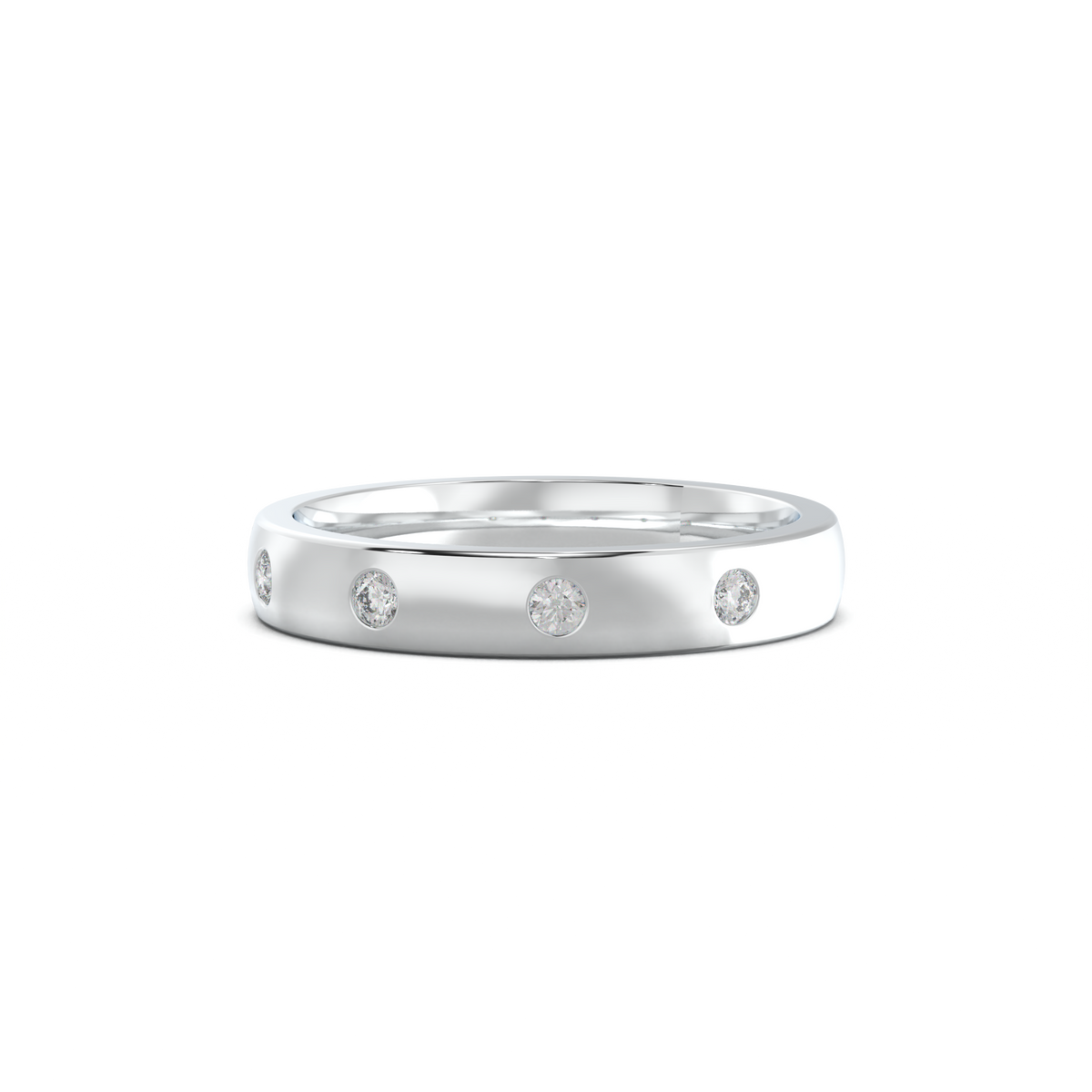 Five-Diamond Flush-Set Men's Band