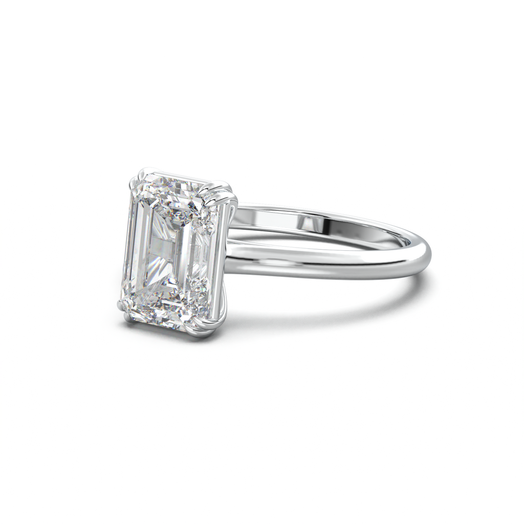 Emerald Solitaire Engagement Ring