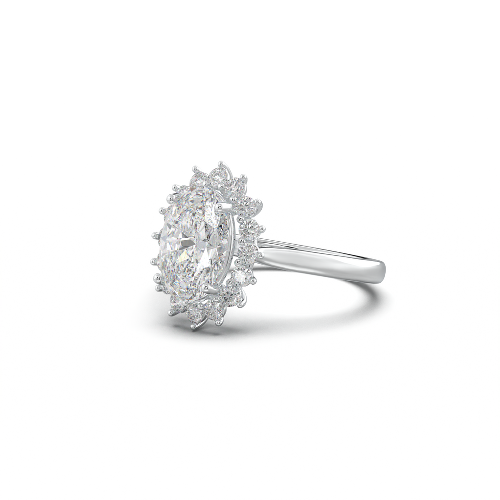 Oval Halo Engagement Ring