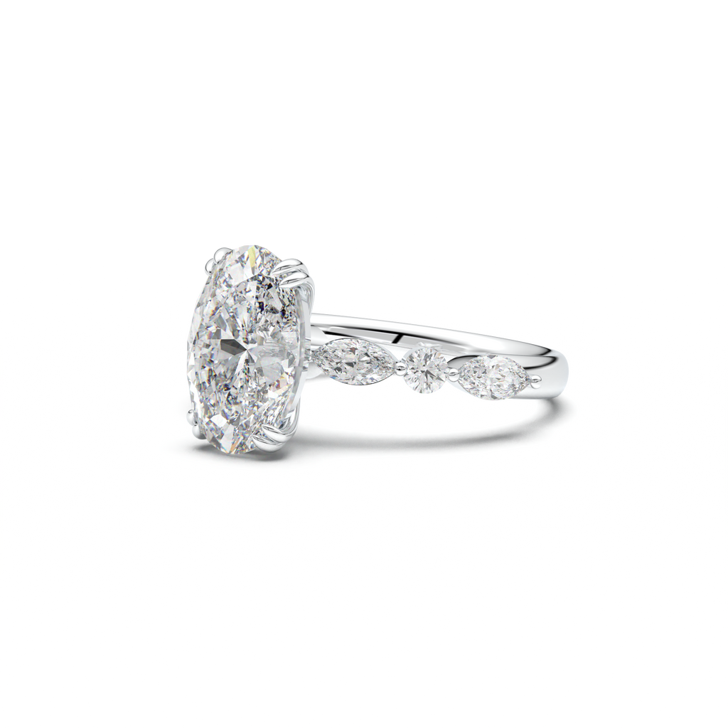 Oval Mixed-Shape Engagement Ring