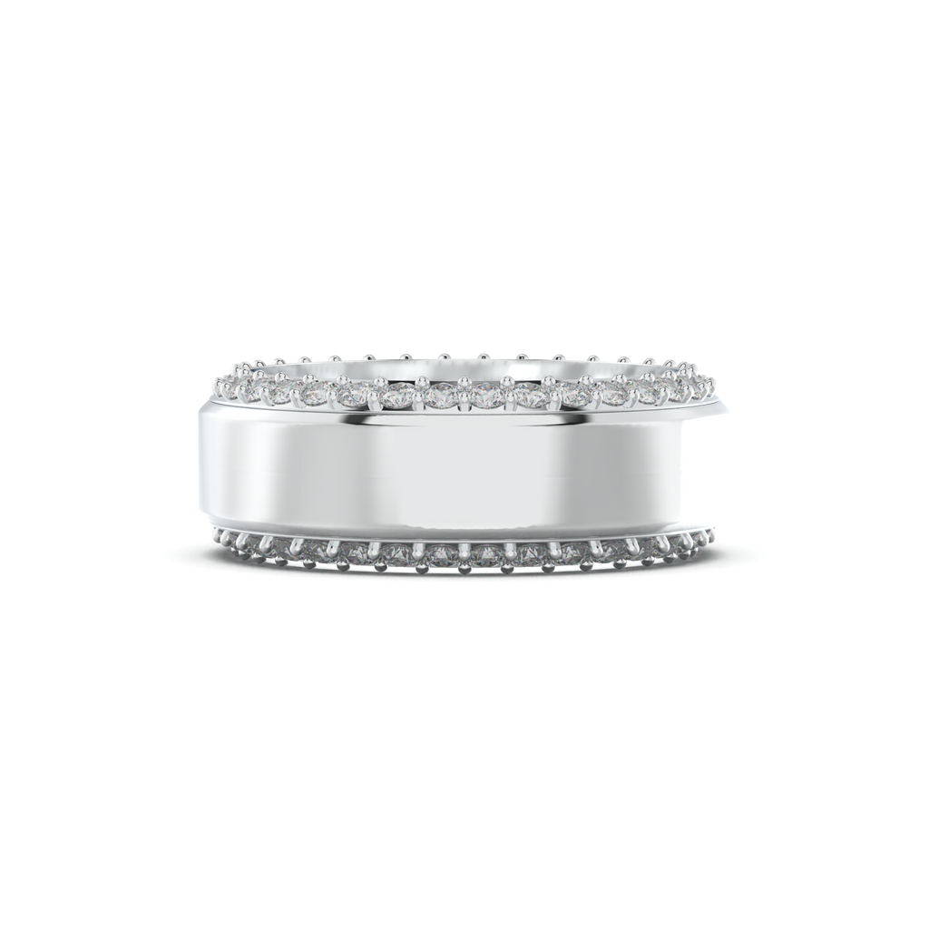 Double Pavé Edge Men's Band