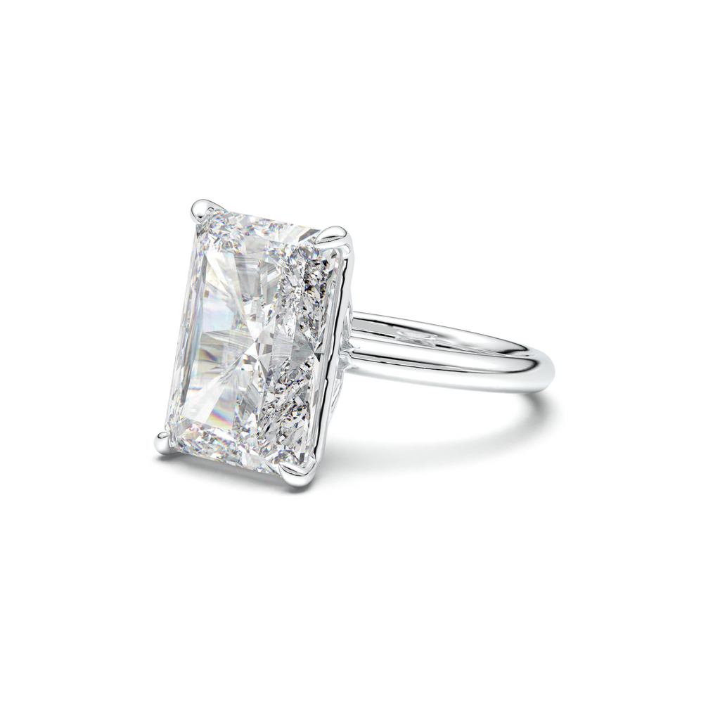 Radiant Solitaire Horseshoe Setting Engagement Ring