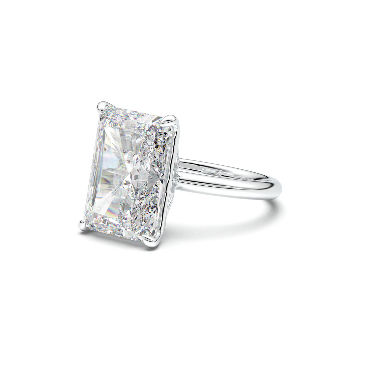 Radiant Solitaire Horseshoe Setting Engagement Ring