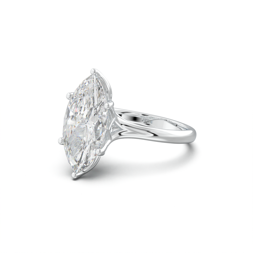 Marquise Solitaire with Hidden Diamond Accent