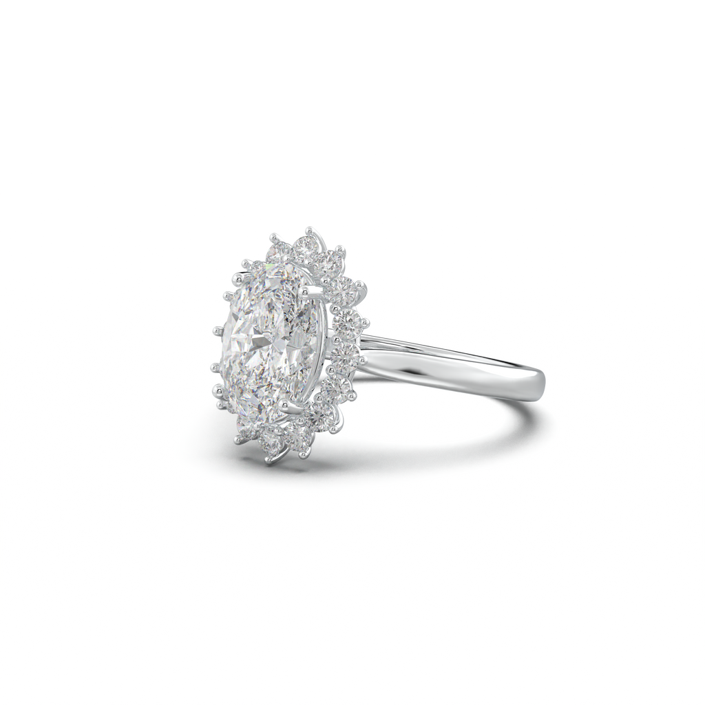 Oval Halo Engagement Ring