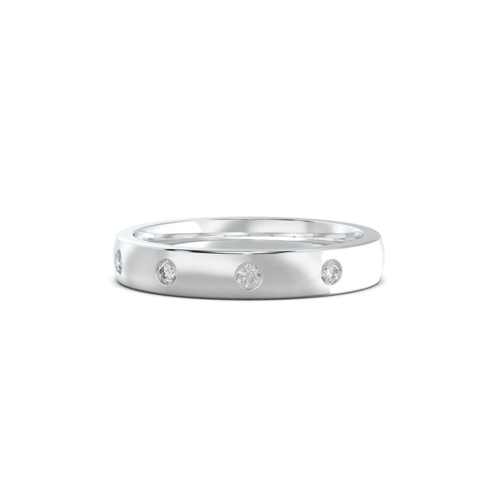 Five-Diamond Flush-Set Men's Band