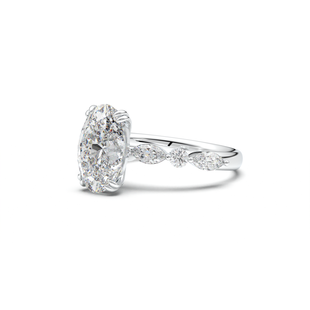 Oval Mixed-Shape Engagement Ring