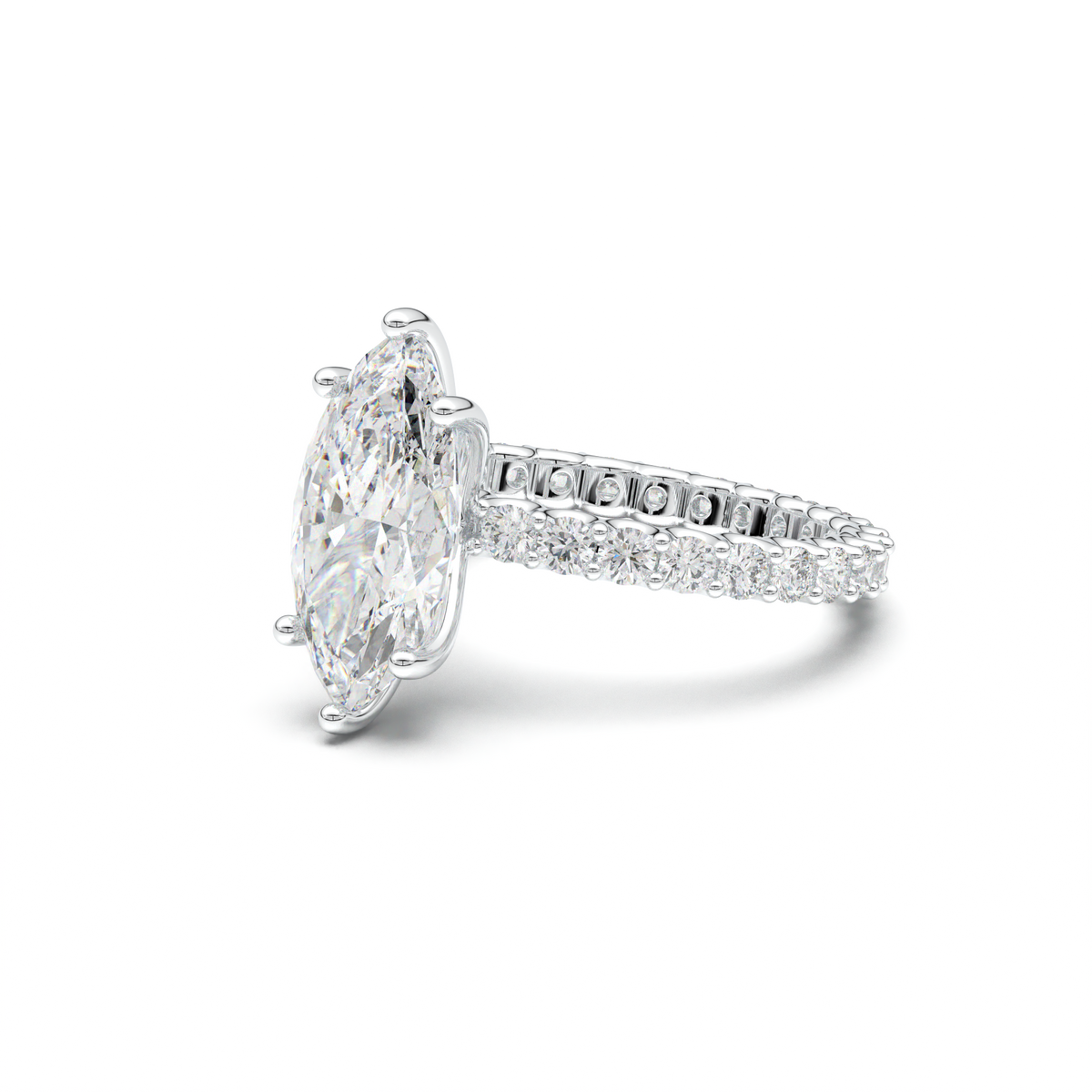 Marquise Pavé Engagement Ring