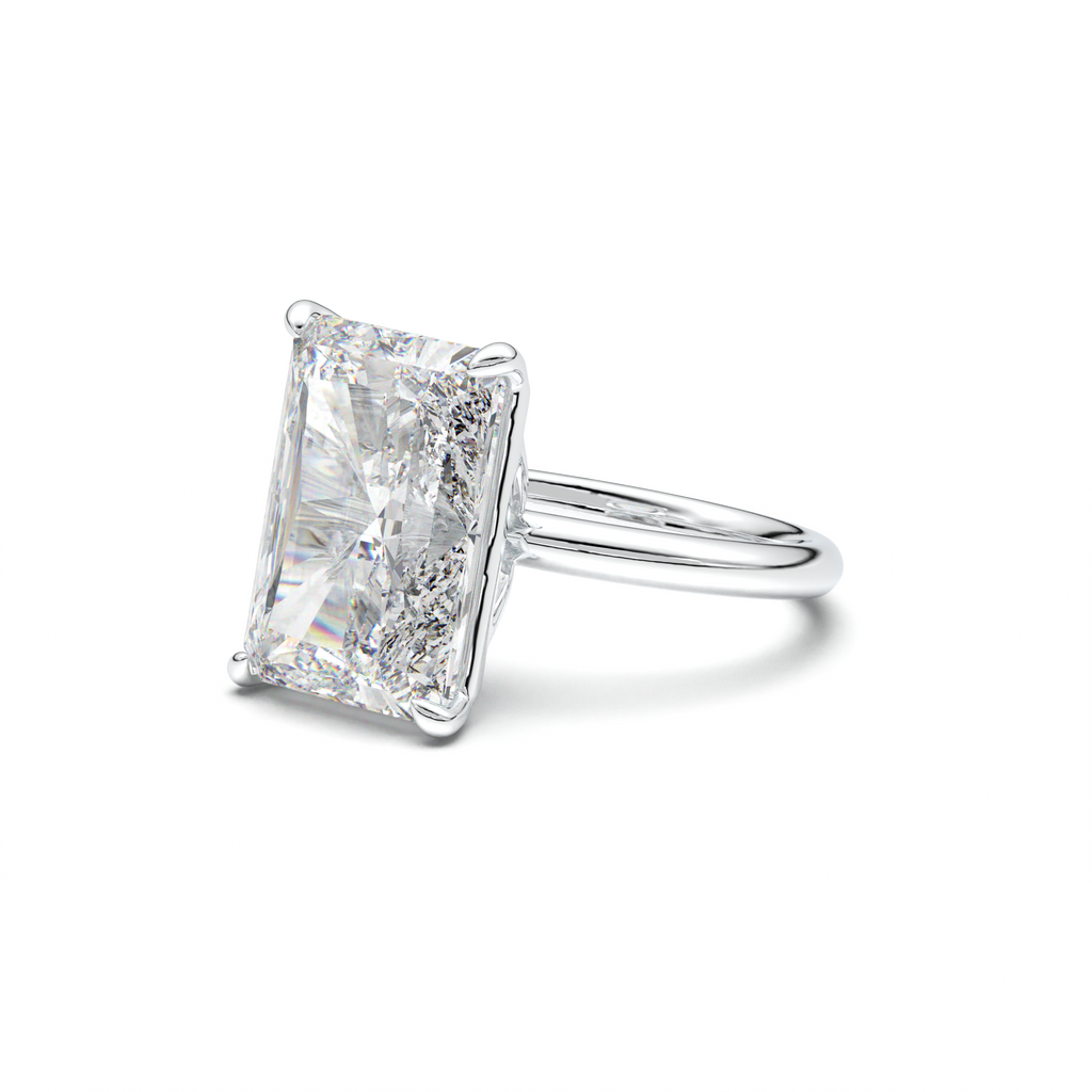 Radiant Solitaire Horseshoe Setting Engagement Ring