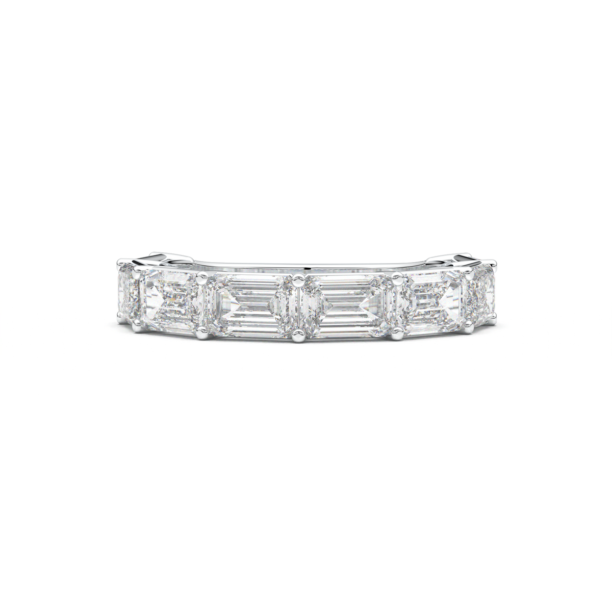 Emerald-Cut Six-Stone Wedding Band