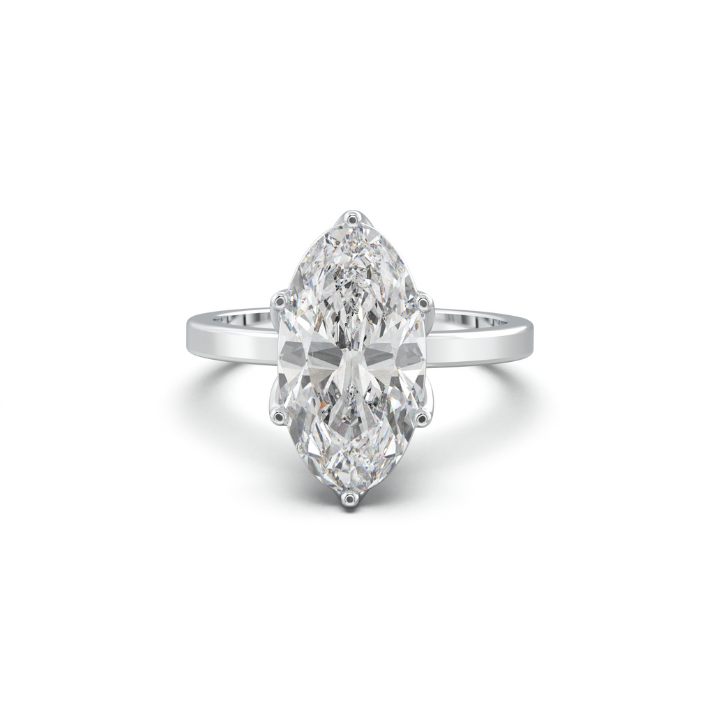 Oval Diamond-Accent Gallery Engagement Ring
