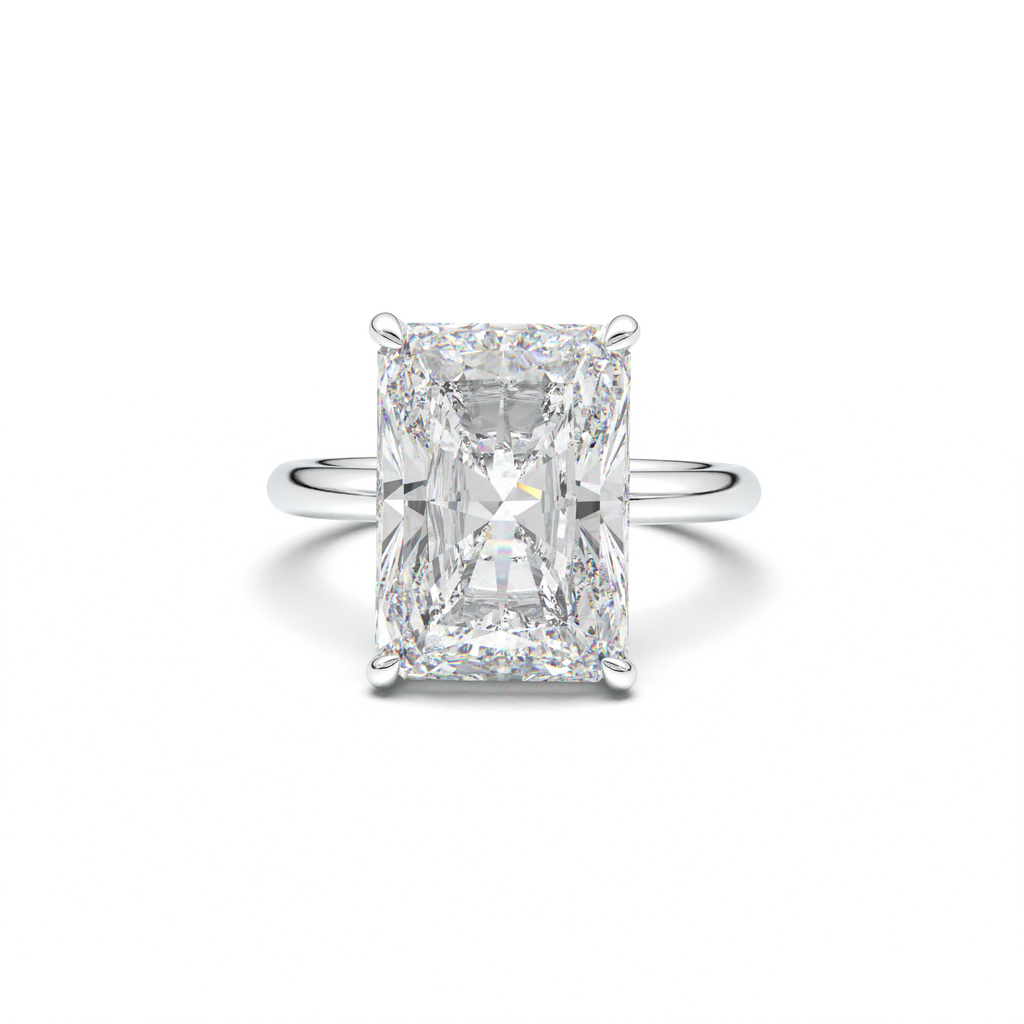 Radiant Solitaire Horseshoe Setting Engagement Ring