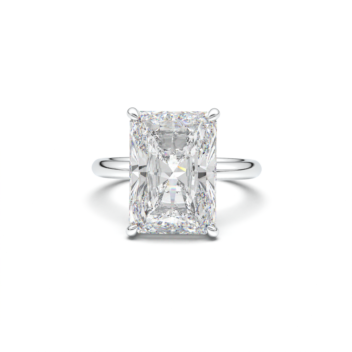 Radiant Solitaire Horseshoe Setting Engagement Ring