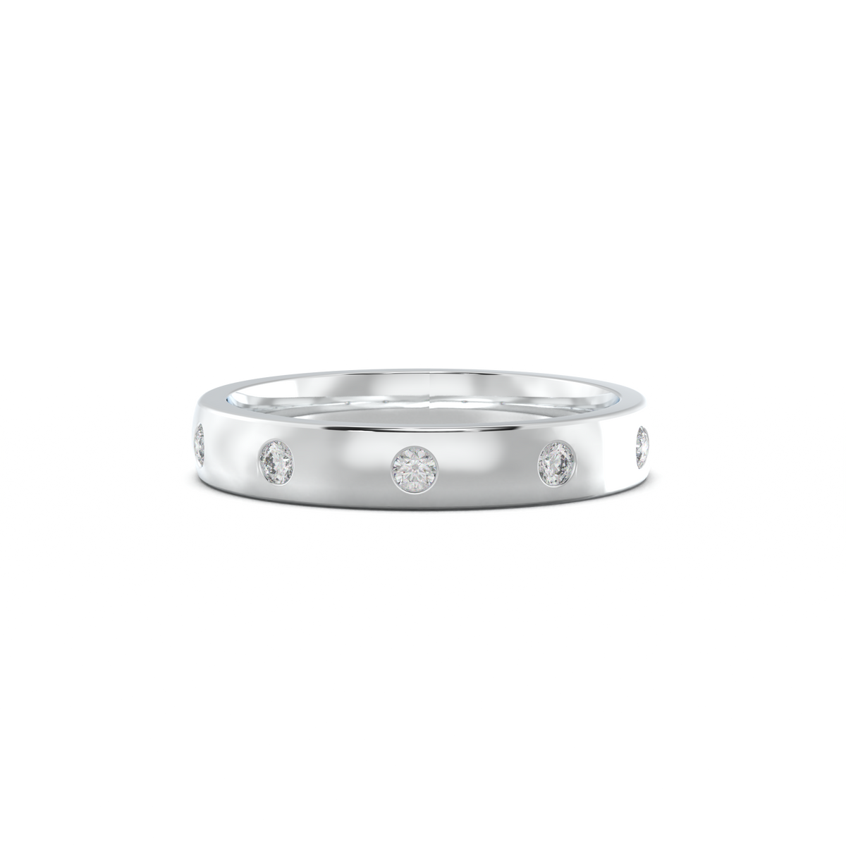 Five-Diamond Flush-Set Men's Band