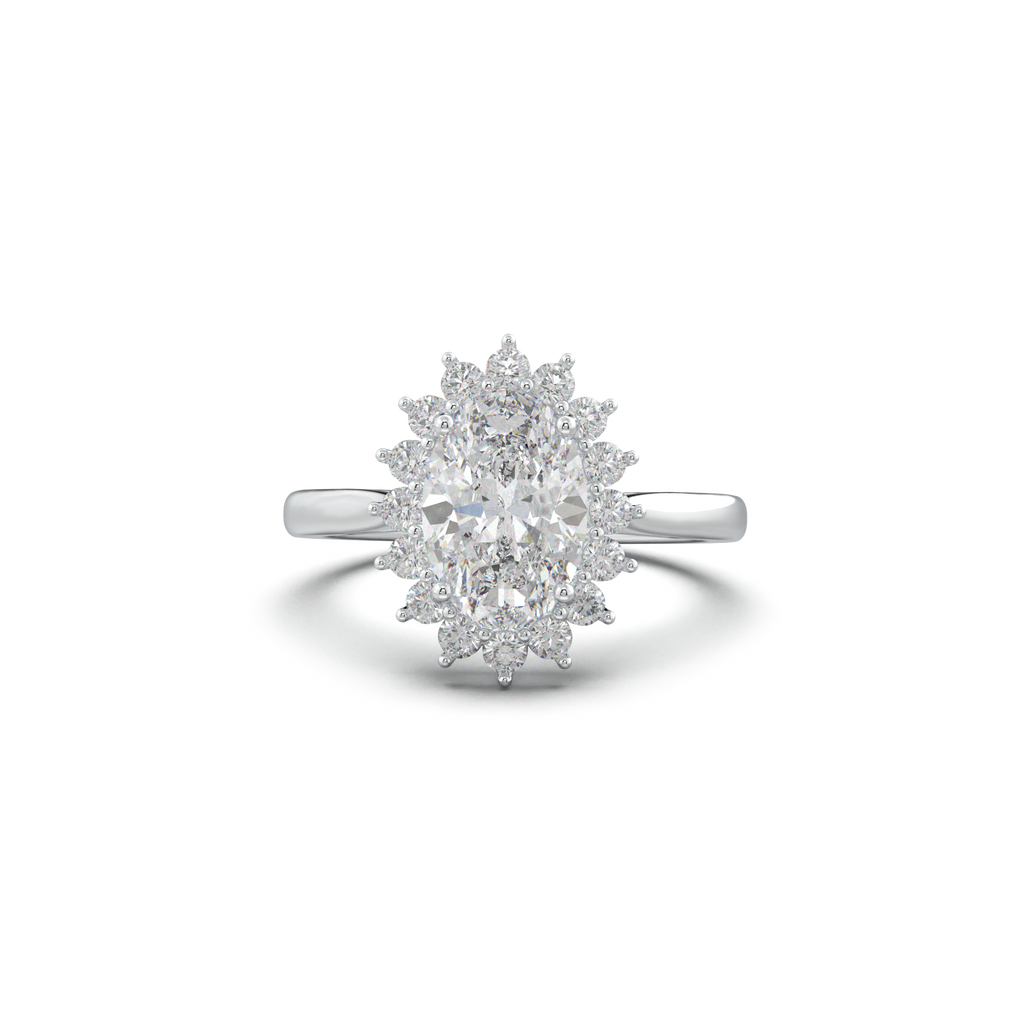 Oval Halo Engagement Ring