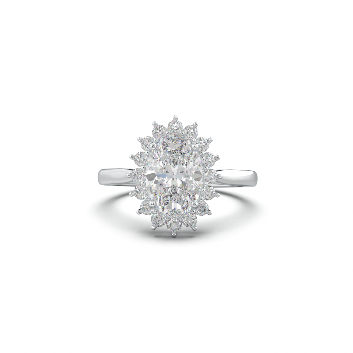 Oval Halo Engagement Ring