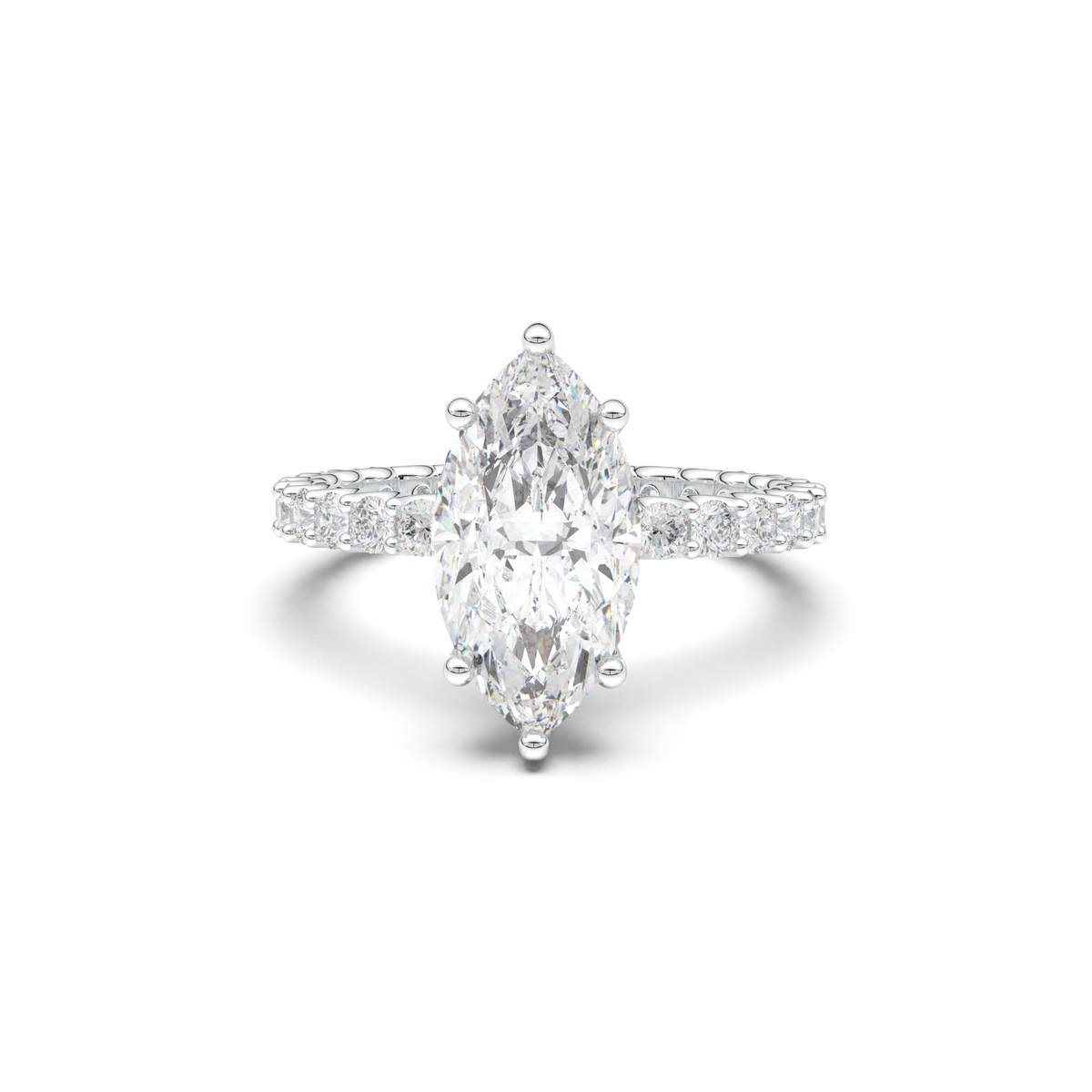 Marquise Pavé Engagement Ring