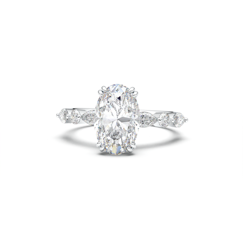 Oval Mixed-Shape Engagement Ring