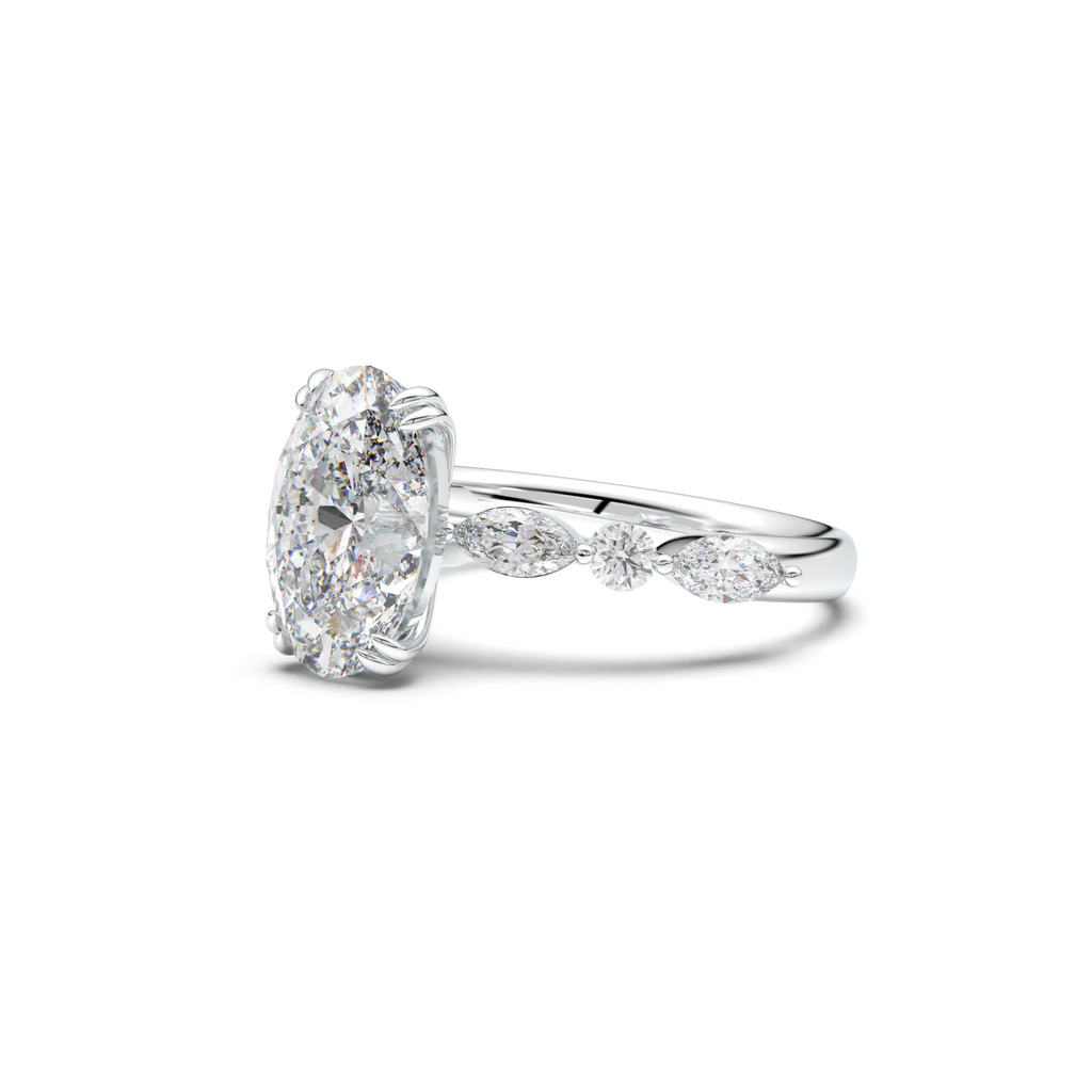 Oval Mixed-Shape Engagement Ring