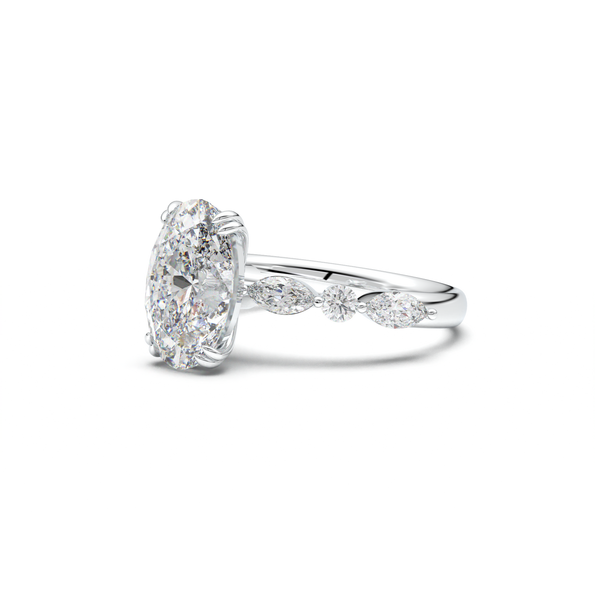 Oval Mixed-Shape Engagement Ring