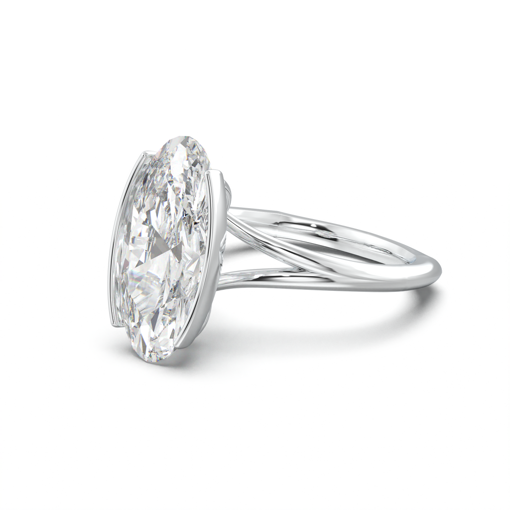 Moval Halo Pavé Engagement Ring
