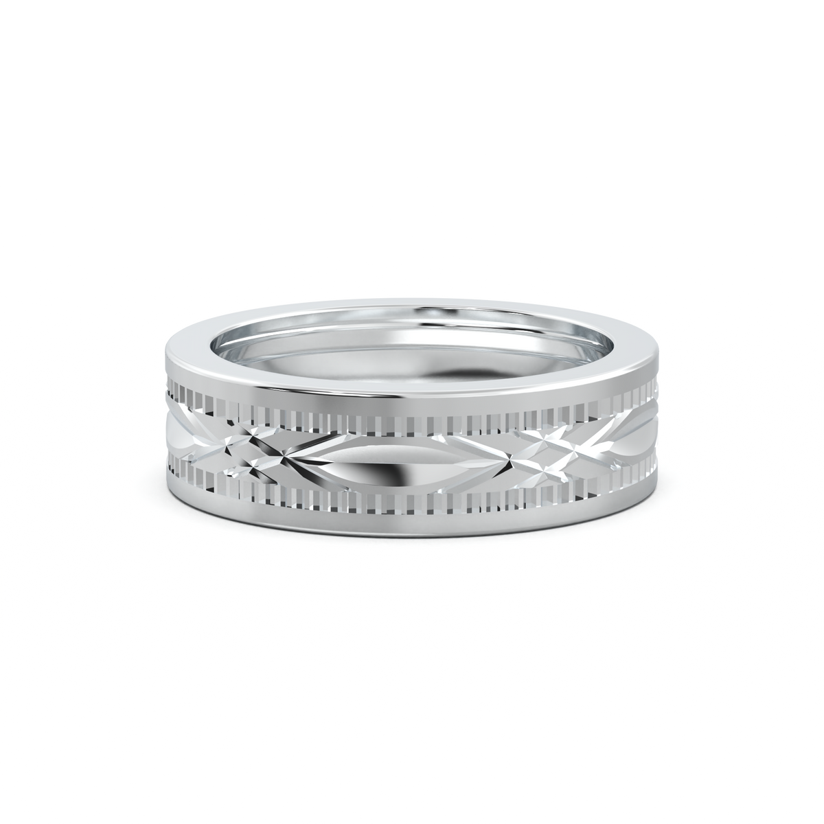 Engraved Geometric Men's Band