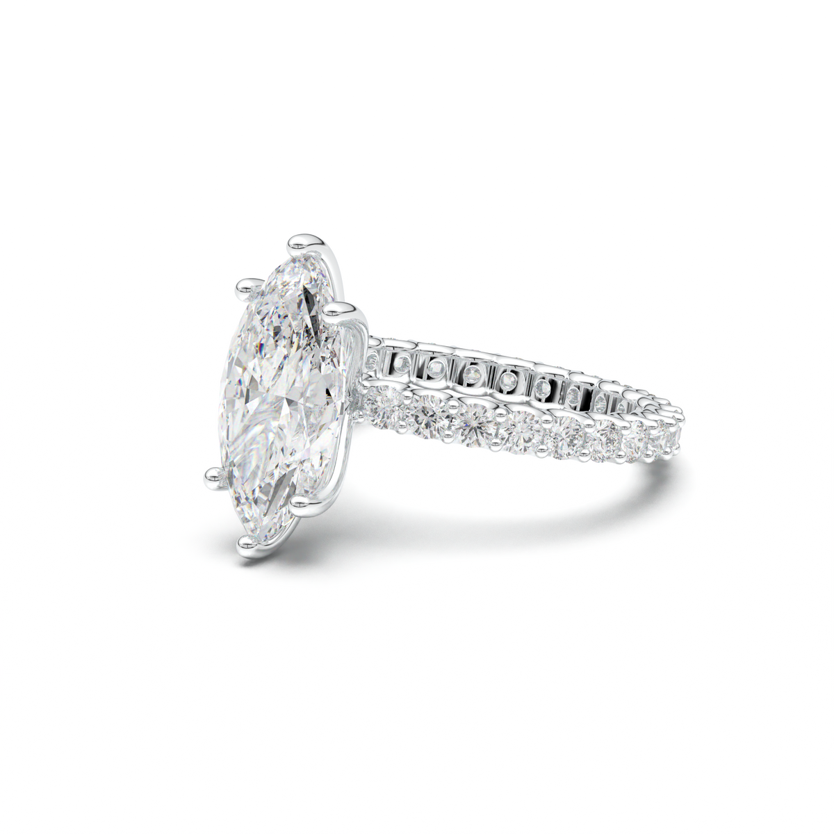 Marquise Pavé Engagement Ring