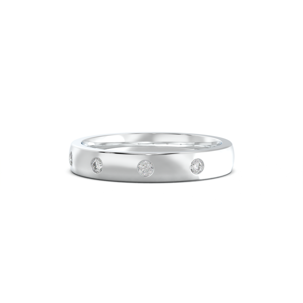 Five-Diamond Flush-Set Men's Band