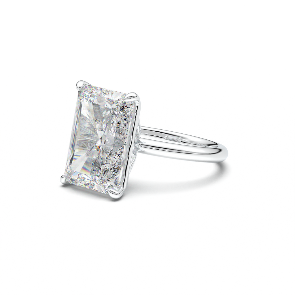 Radiant Solitaire Horseshoe Setting Engagement Ring