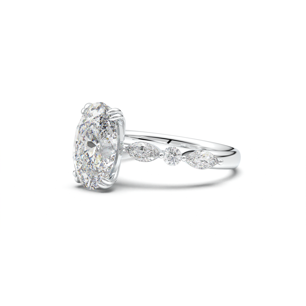 Oval Mixed-Shape Engagement Ring