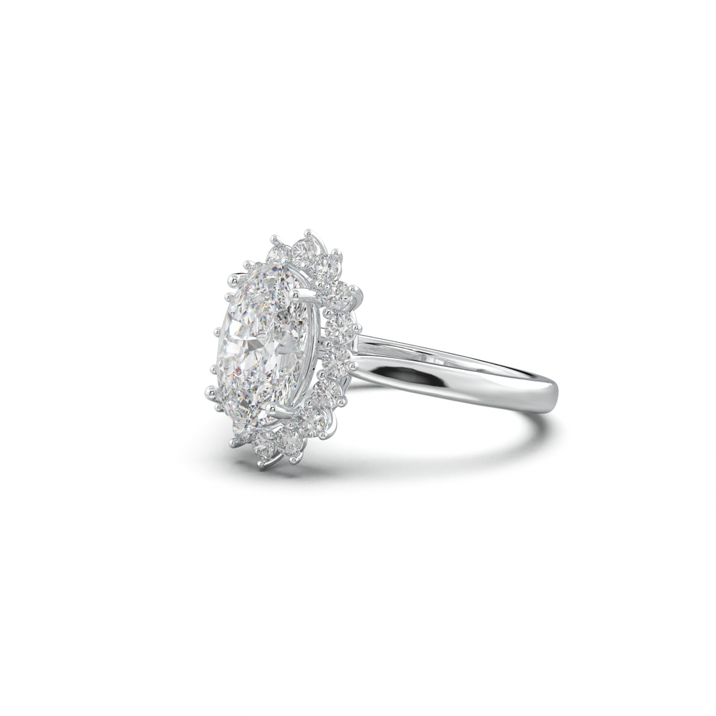 Oval Halo Engagement Ring