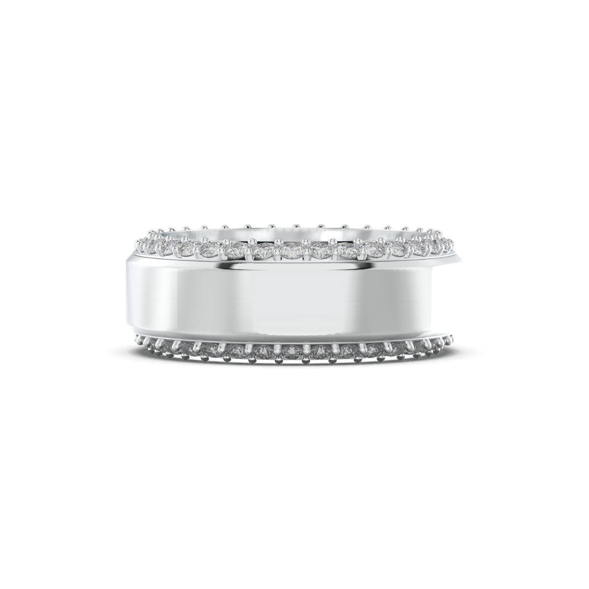 Double Pavé Edge Men's Band