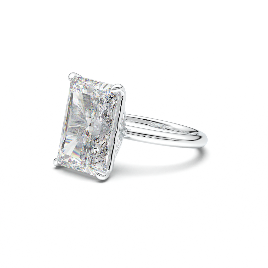 Radiant Solitaire Horseshoe Setting Engagement Ring