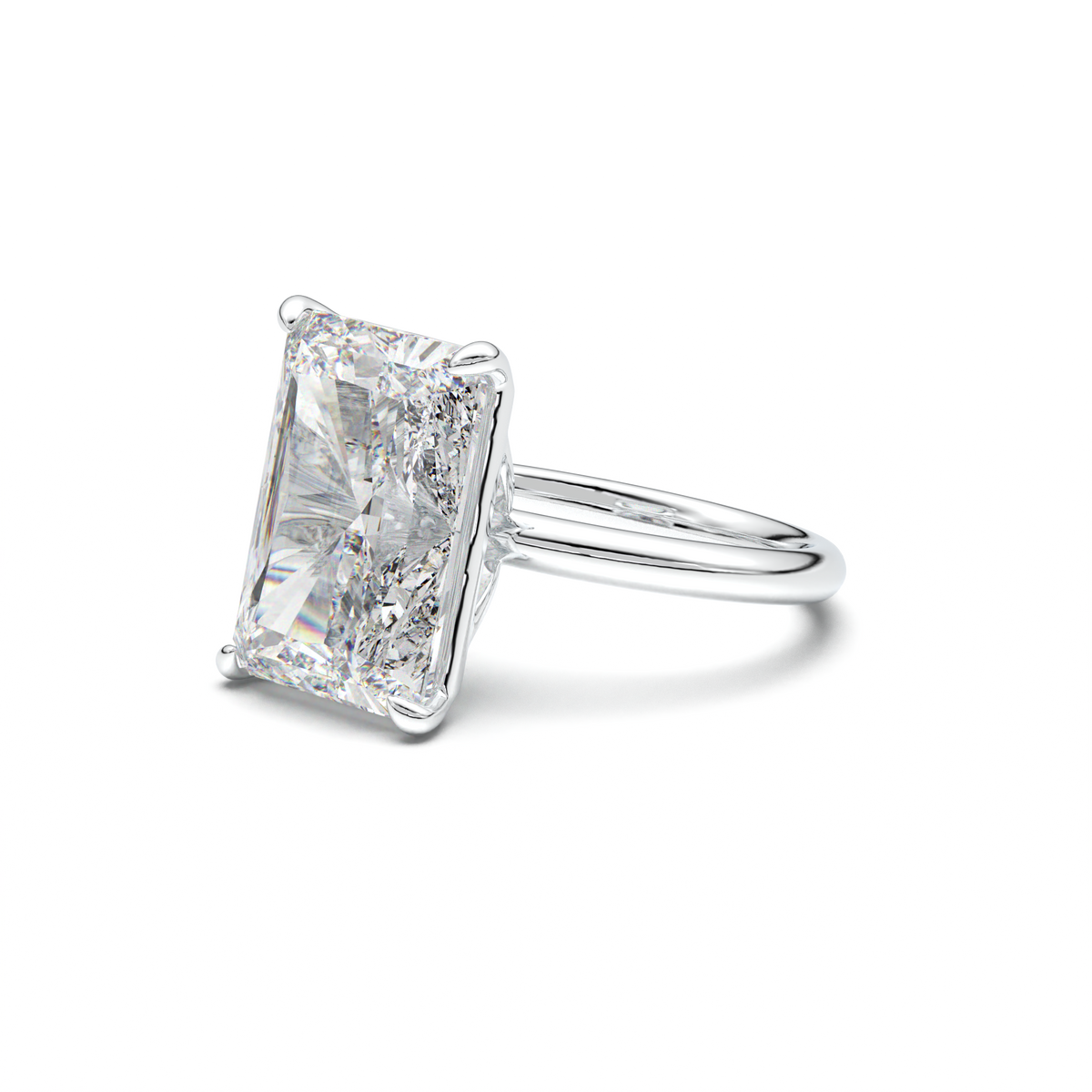 Radiant Solitaire Horseshoe Setting Engagement Ring