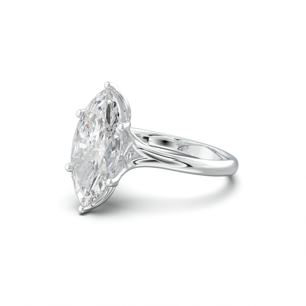 Marquise Solitaire with Hidden Diamond Accent